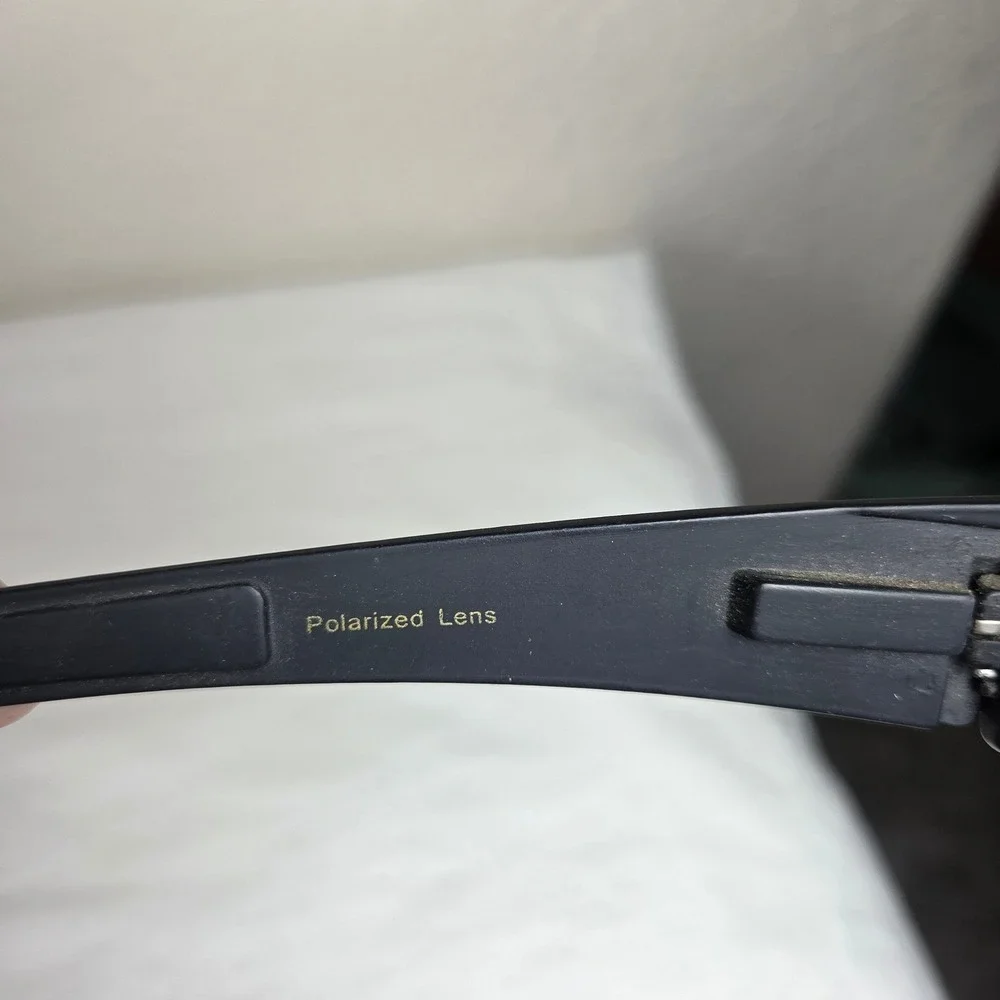 Polarized Fit Over Sunglasses Black Frame Smoke Lens Glare Blocking Fitover Wear